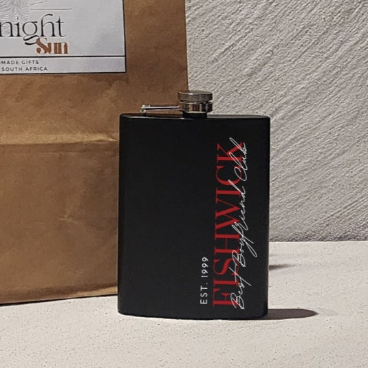 Matte Black Hip Flask