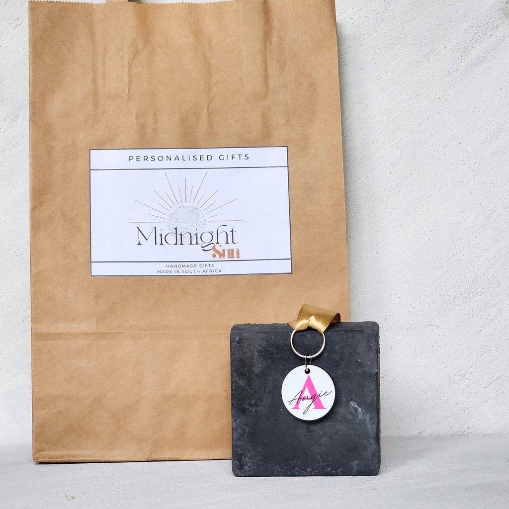 Wooden Circle Keyring