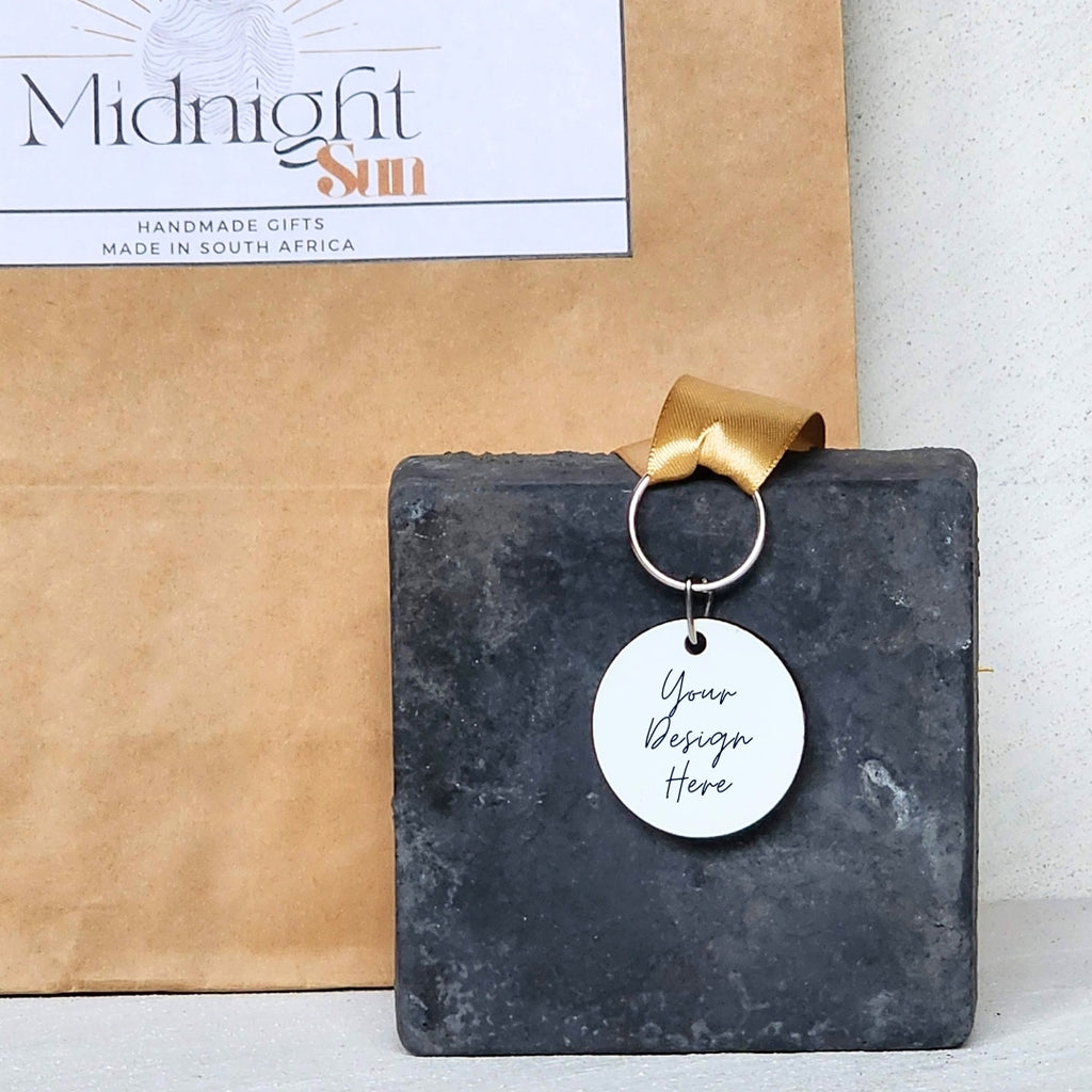 Wooden Circle Keyring