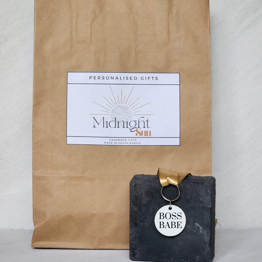 Wooden Circle Keyring